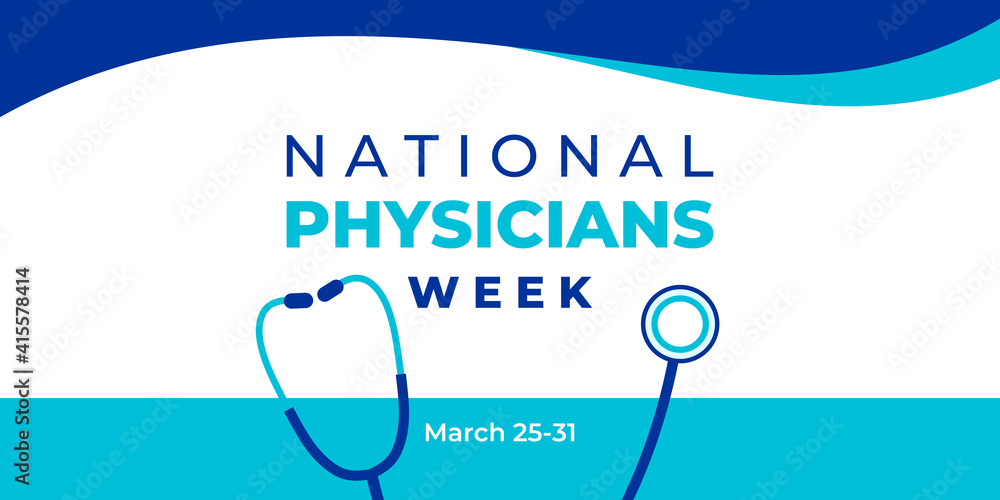 National physicians week. Vector banner, poster, flyer, greeting card