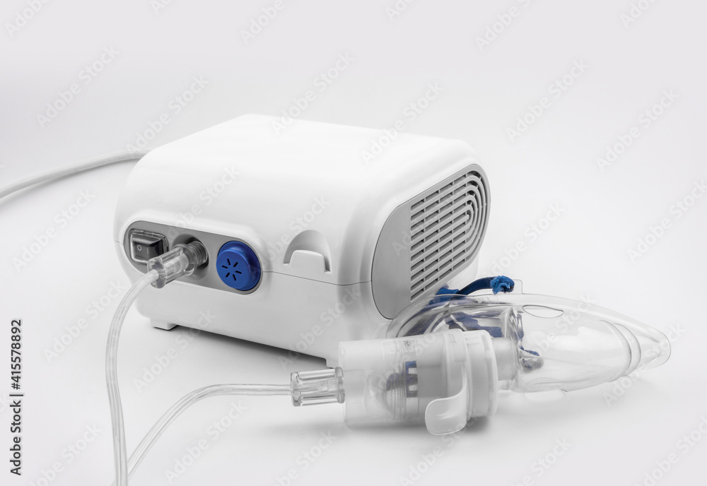 Respiratory Nebulizer on white background Respiratory Nebulizer on white background