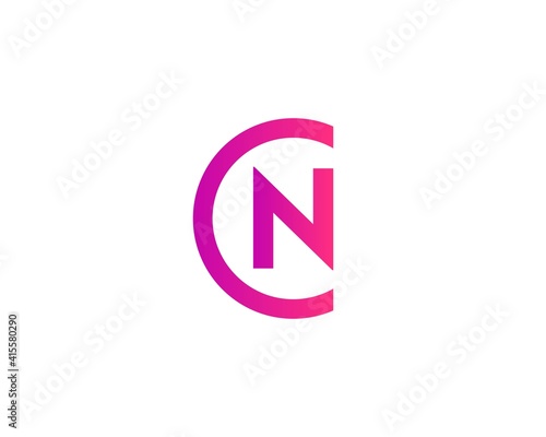 NC CN letter logo design vector template