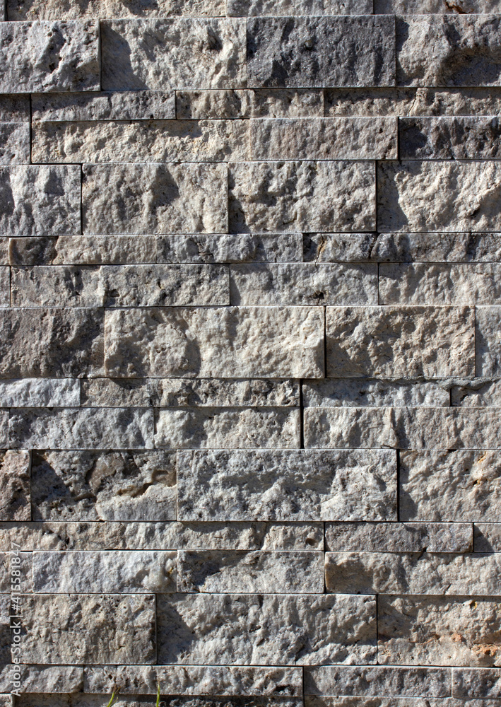 Decorative stone garden wall texture background