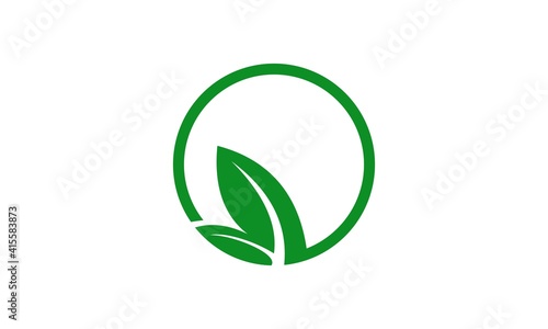 brand circle leaf logo