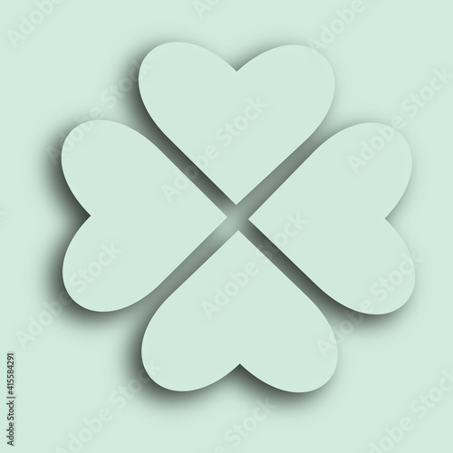 lucky clover leaf vector illustration 