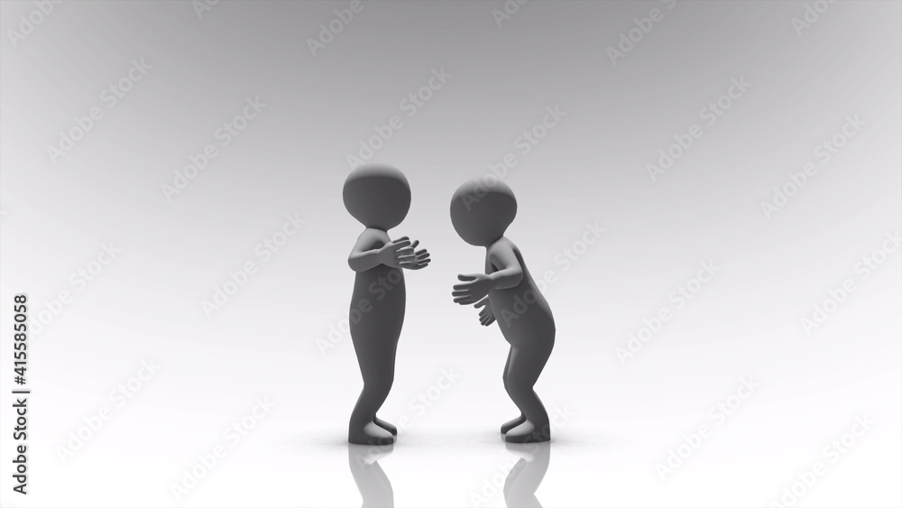 3d rendered illustration of Two People Arguing and shouting Each Other Concept. High quality 3d illustration 3d rendered illustration of Two People Arguing and shouting Each Other Concept. High quality 3d illustration