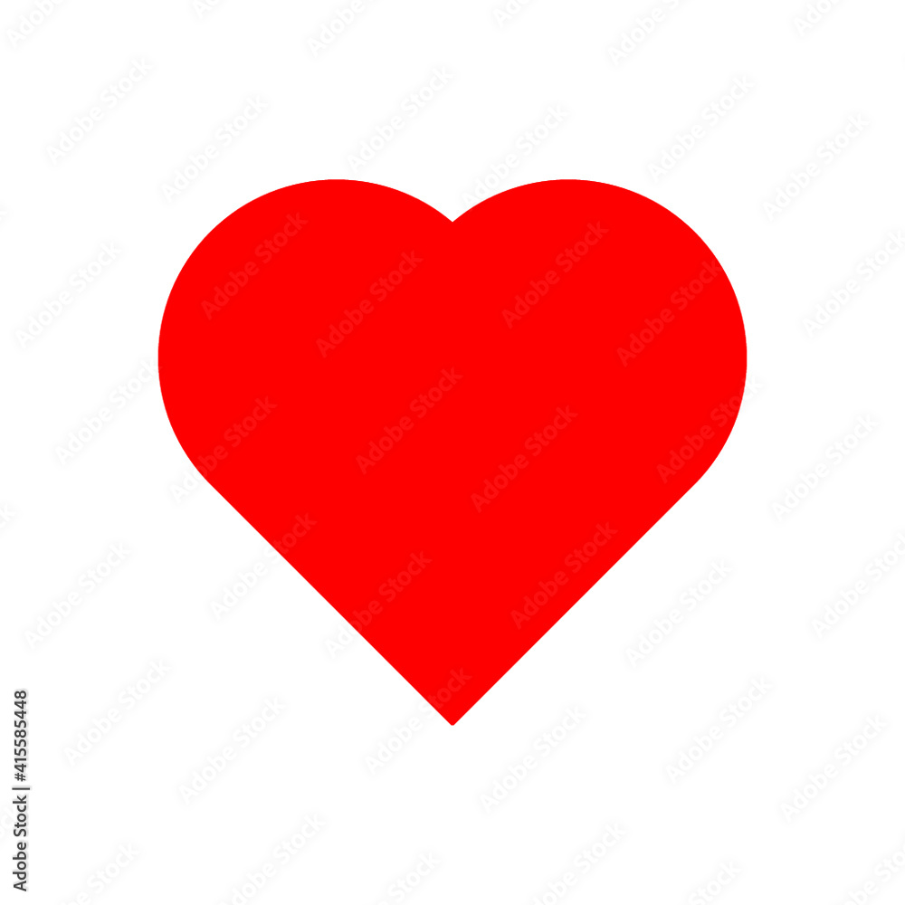 Red heart for love and valentine symbol illustration Red heart for love and valentine symbol illustration
