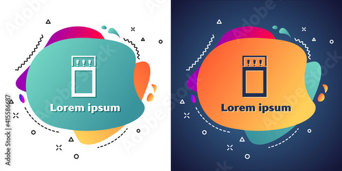 Logotype Open matchbox and matches icon isolated on white background. Logo design template element. Vector.