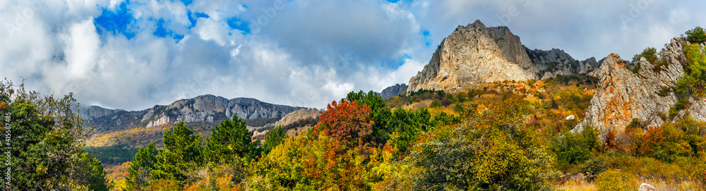 mountains and forests of crimea on an autumn day mountains and forests of crimea on an autumn day