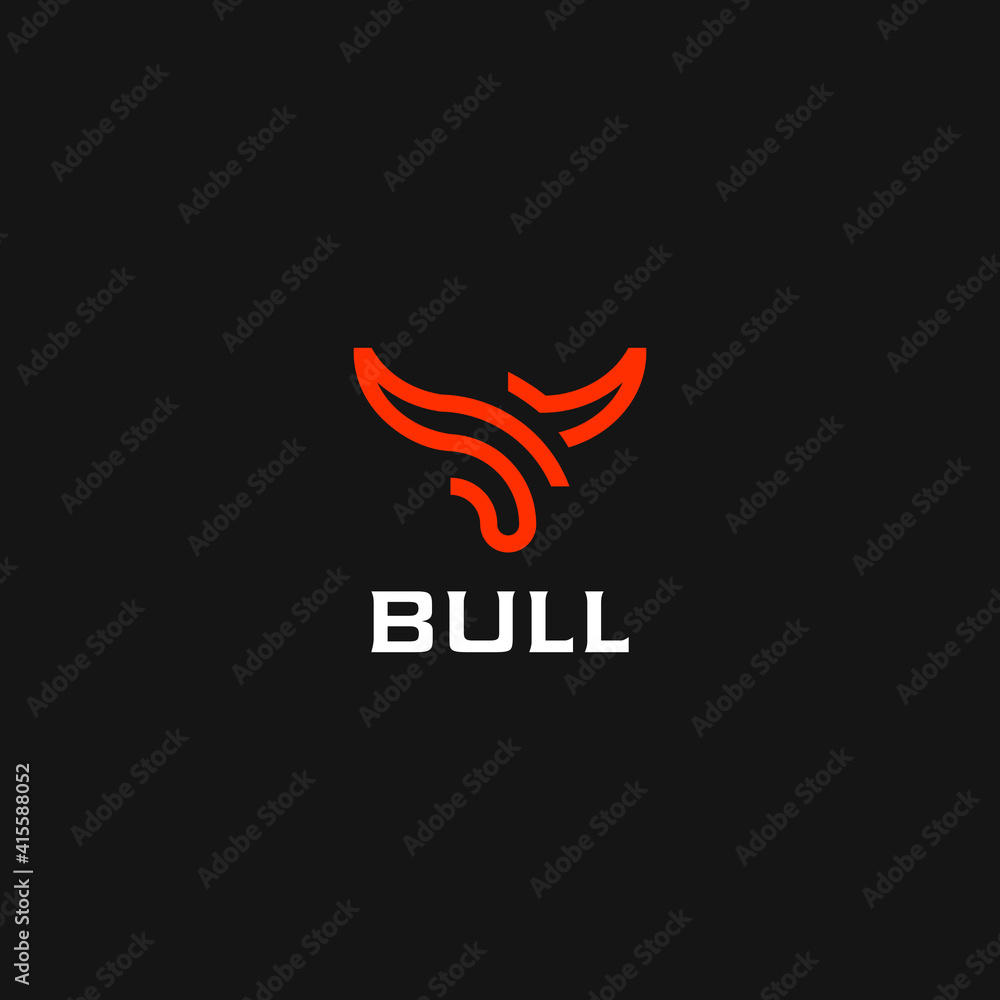 Obraz premium Head Bull Logo Design Vector