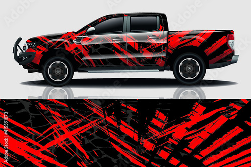 Car wrap graphic racing abstract background for wrap and vinyl sticker