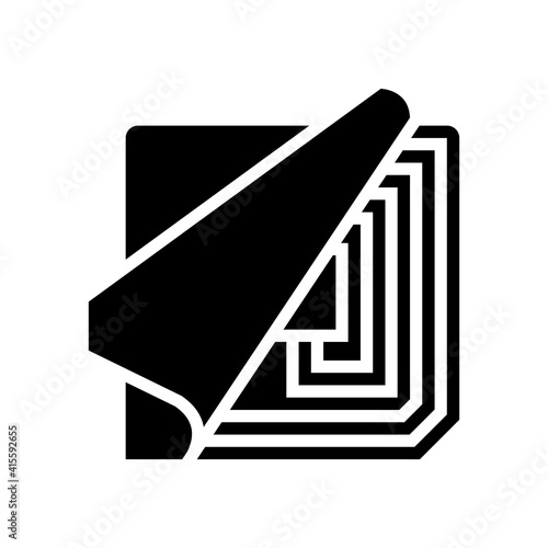 chip rfid copper wire component glyph icon vector. chip rfid copper wire component sign. isolated contour symbol black illustration