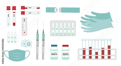 Set equipment for testing and vaccination against coronavirus