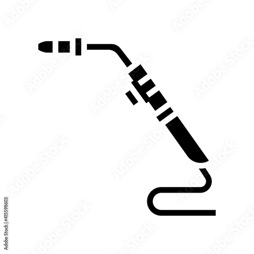 equipment welding glyph icon vector. equipment welding sign. isolated contour symbol black illustration