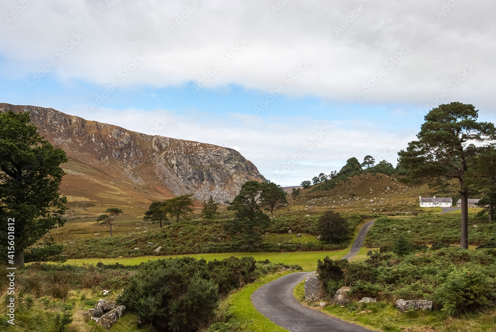 Obraz premium Road in the mountains , Wicklow ireland