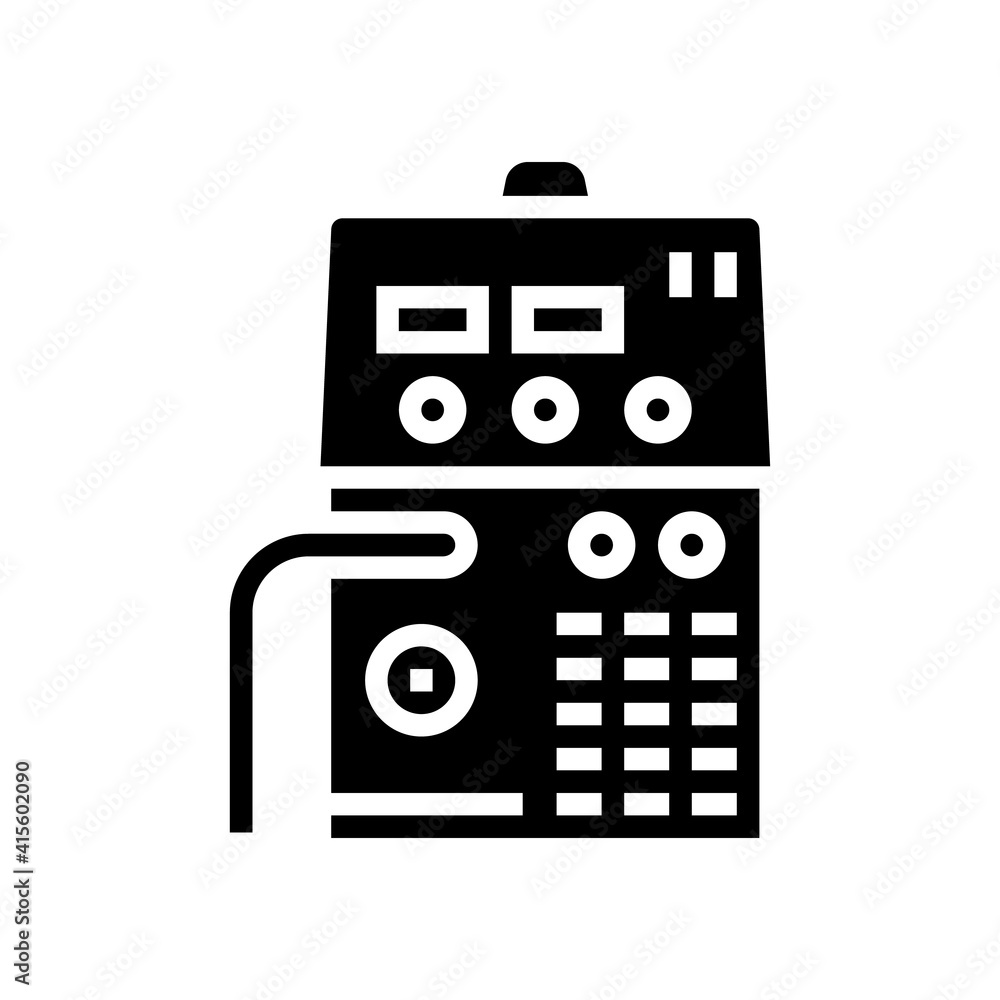 semiautomatic device glyph icon vector. semiautomatic device sign. isolated contour symbol black illustration