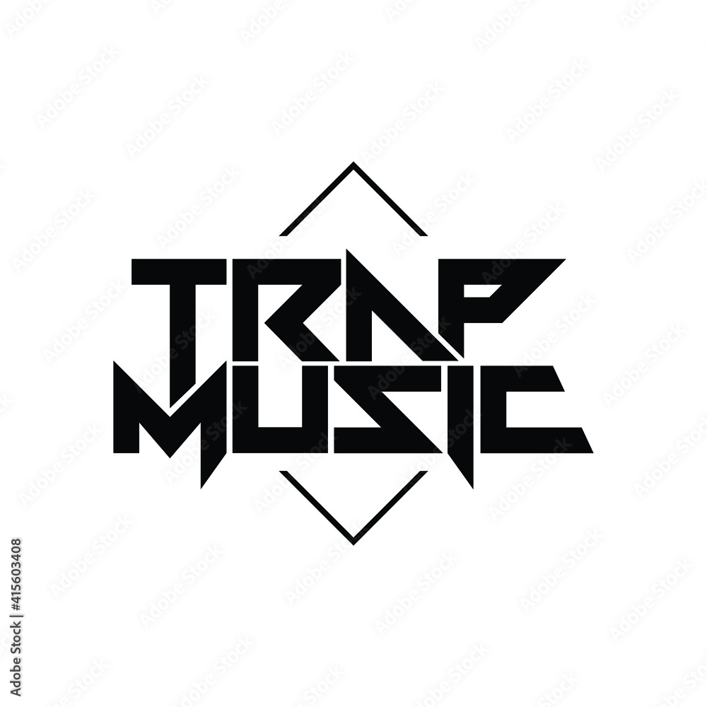Trap music logo design, typography logo, trap logo vector de Stock | Adobe  Stock