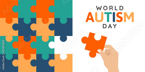 World autism day illustration jigsaw puzzle