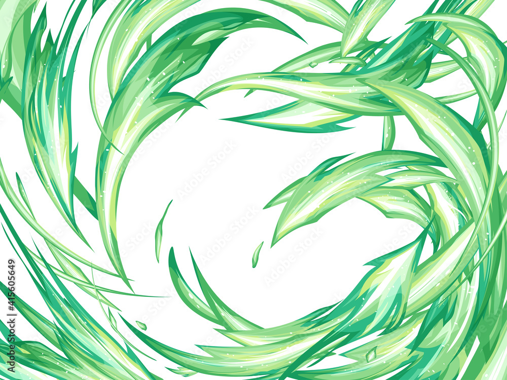 風属性のエフェクト風のフレームイラスト 背景 Stock Vector Adobe Stock