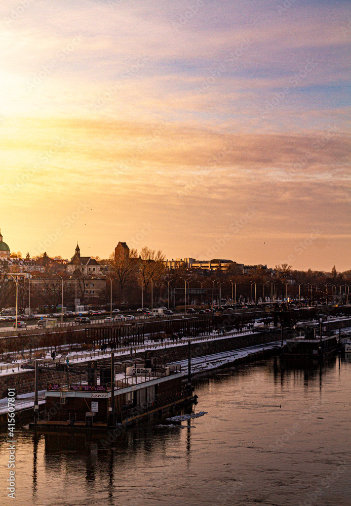 Fototapeta premium Warsaw Vistula Boulevards
