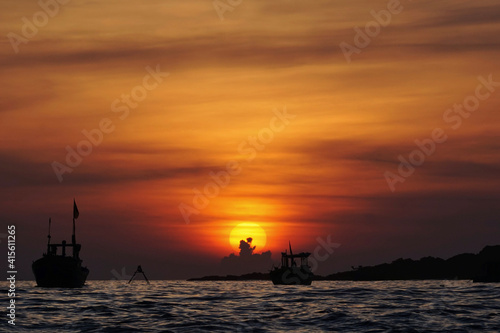 sunset over the sea © Huy