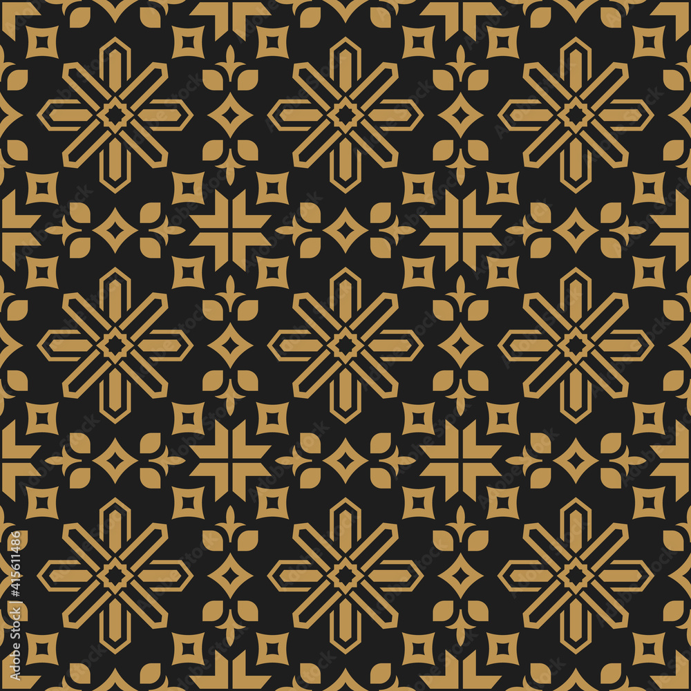 Islamic geometric ornamental abstract seamless pattern