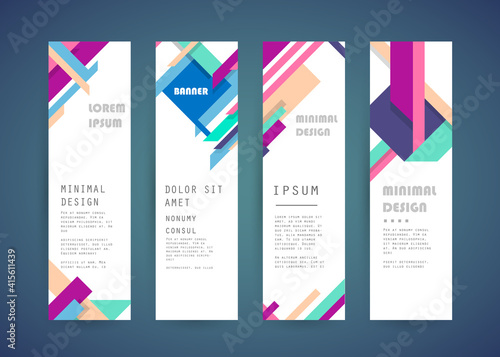 Wallpaper Mural Set of abstract vector banners design. Collection of web banner template. modern template design for web, ads, flyer, poster with 3 different colors
 Torontodigital.ca