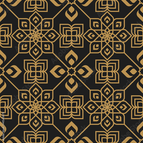 Muslim floral arabesque abstract for Ramadan Kareem seamless pattern