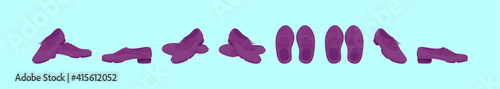 set of tap shoes cartoon icon design template with various models. vector illustration isolated on blue background