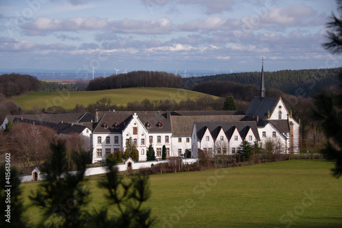 The view of the Maria Wald Abbey near Heimbach photo