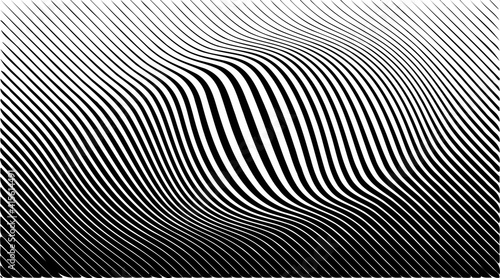 Vector black and white silhouette halftone background. Line by shape. Background, design element