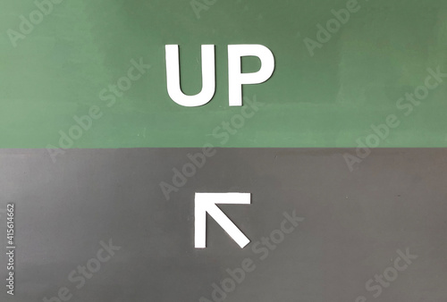 Signals and characters for parking floors in the building.