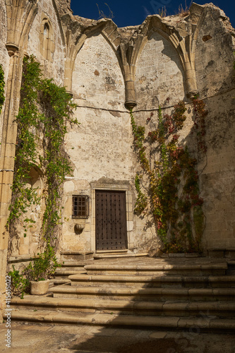 Ruins of the La Coria convent in Trujillo  Caceres . Land of conquerors.