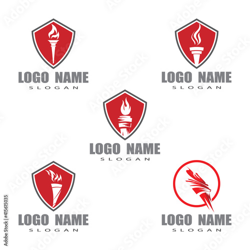 Free Download Torch  Logo Template vector symbol illustration design - GFXLoad