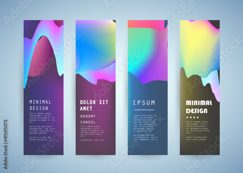 Set of abstract vector banners design. Collection of web banner template. modern template design for web, ads, flyer, poster with 3 different colors
