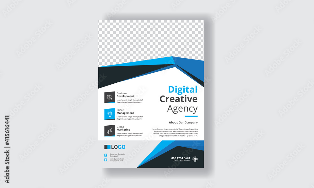 Modern corporate business print ready flyer poster design template Modern corporate business print ready flyer poster design template