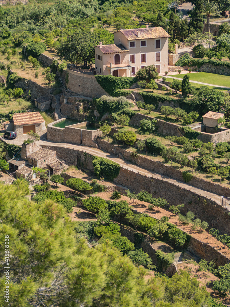 Banyalbufar, Mallorca, Spain. Village in the mountaisns of Tramuntana in the northern part of the island
