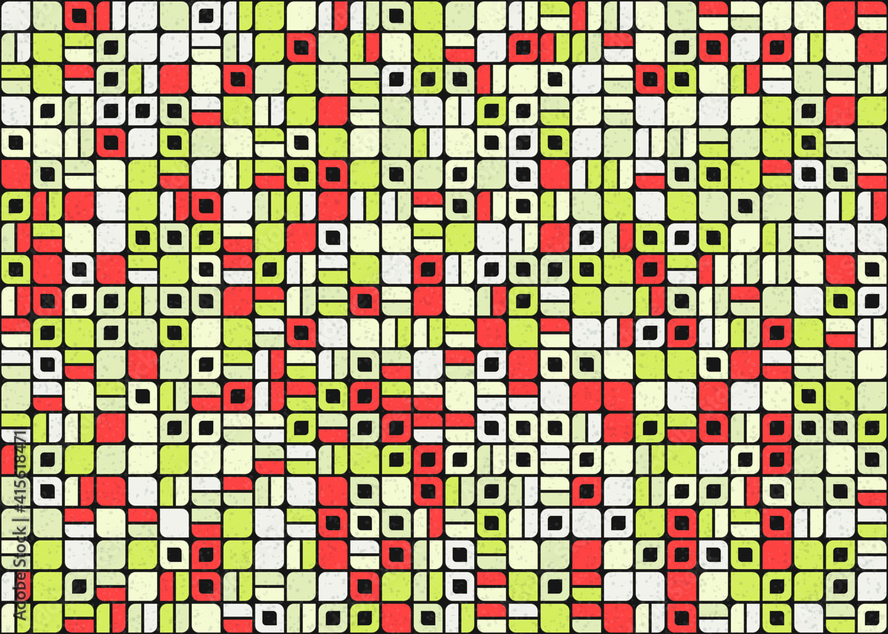 Fototapeta premium Abstract Geometric Pattern generative computational art illustration