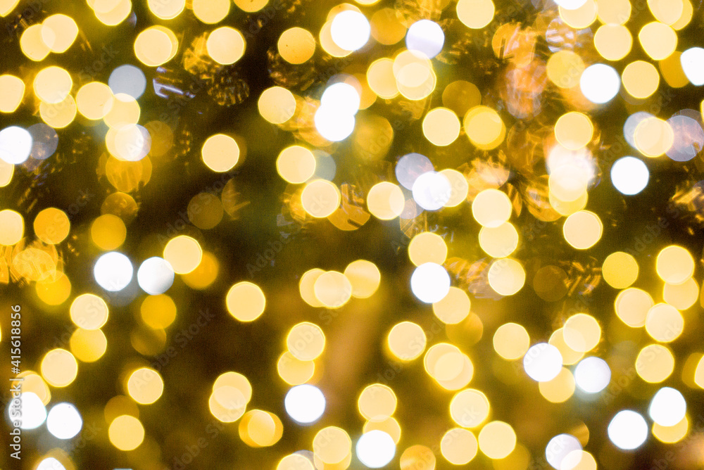 Fototapeta premium lights from garlands blurred background