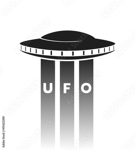 Creative design of UFO illustration