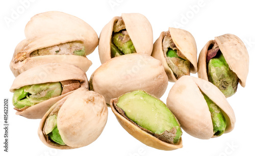 Pistachios isolated on a white background