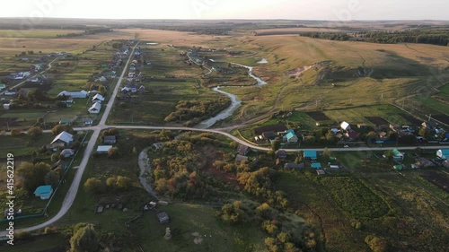 aerial view of highway