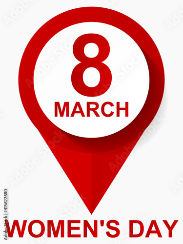 Free Download 8 march womens day pointer, flat design vector icon - GFXLoad