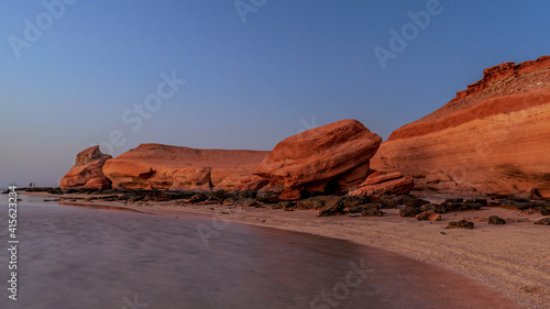 Shuweihat Island view from beach in uae