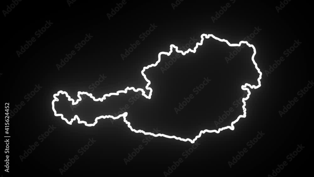 Map of Austria, Austria outline, Animated close up map of Austria Map of Austria, Austria outline, Animated close up map of Austria