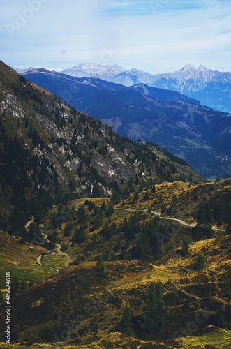 Mountains and valley in Austria, Europe