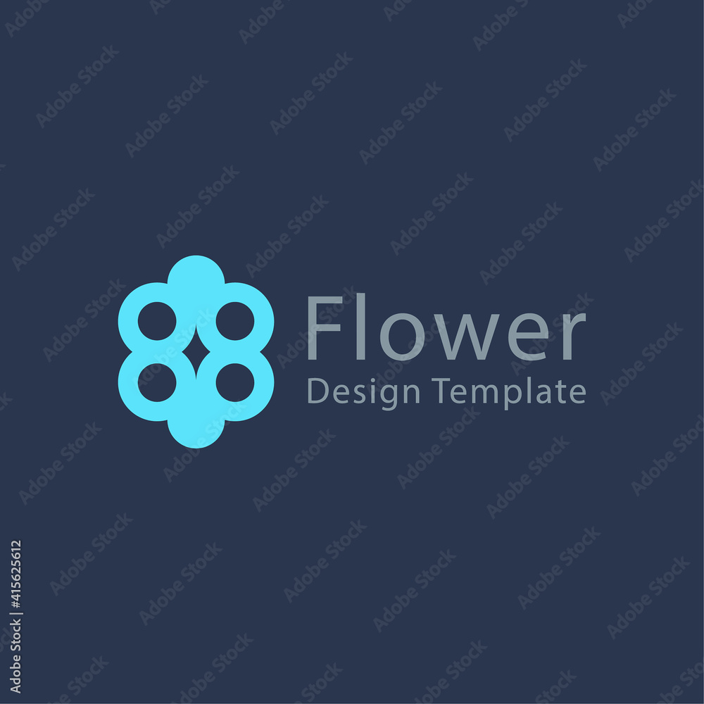 flower logo icon template