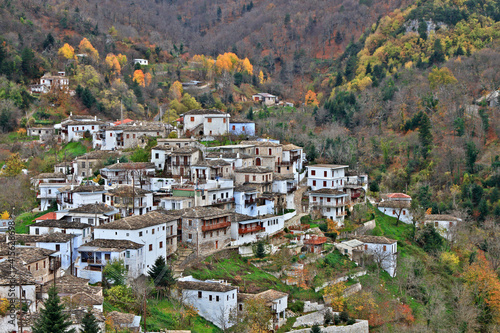 Kastanitsa village, a picturesque traditional old village in Arkadia region, Peloponnese, Greece, Europe © YiannisMantas