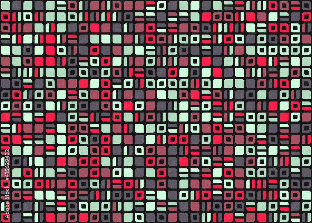 Fototapeta premium Abstract Geometric Pattern generative computational art illustration