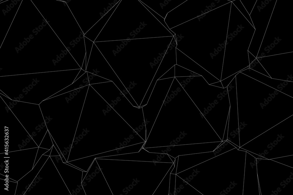 3d render illustration of black and white line geometrical shapes texture background. 3d render illustration of black and white line geometrical shapes texture background.