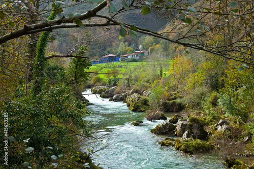 Coto salmonero El Bollu, Río Sella, Tornín, Asturias photo