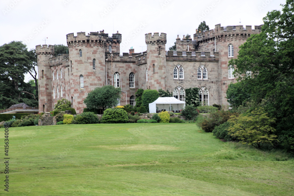 A view of Cholmondeley Castle In Cheshire
