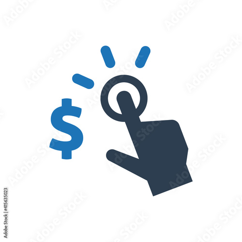 Pay per click earning icon